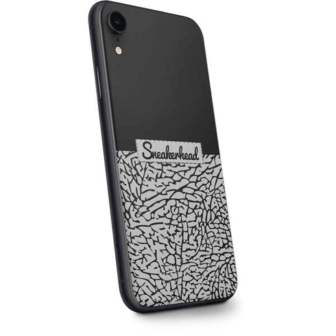 Elephant Print Sneakerhead Black iPhone XR Skin