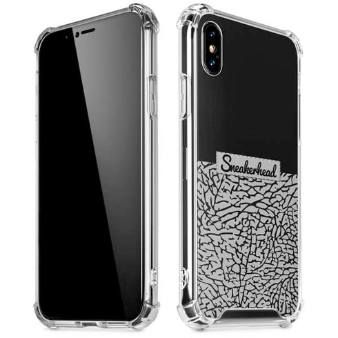 Elephant Print Sneakerhead Black iPhone XS Max Clear Case