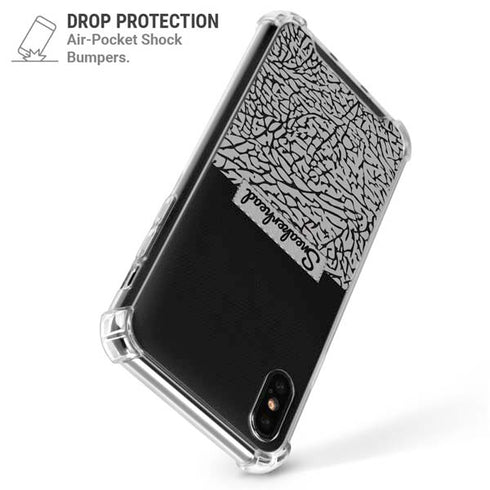 Elephant Print Sneakerhead Black iPhone XS Max Clear Case