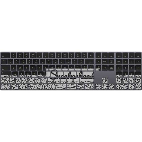 Elephant Print Sneakerhead Black Magic Keyboard with Numeric Keypad Skin