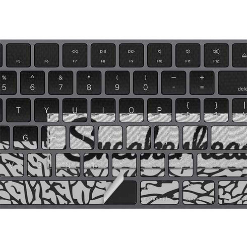 Elephant Print Sneakerhead Black Magic Keyboard with Numeric Keypad Skin