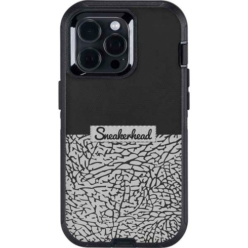 Elephant Print Sneakerhead Black Otterbox Defender iPhone Skin