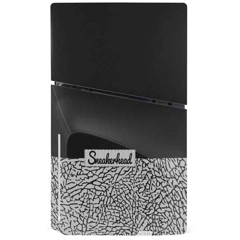 Elephant Print Sneakerhead Black PS5 Slim Disk Console Skin