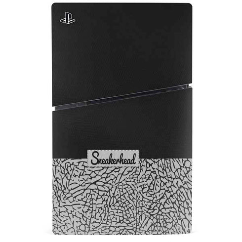 Elephant Print Sneakerhead Black PS5 Slim Digital Edition Console Skin