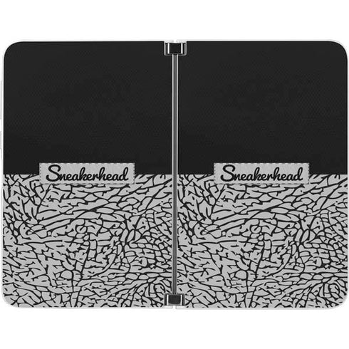 Elephant Print Sneakerhead Black Surface Duo Skin