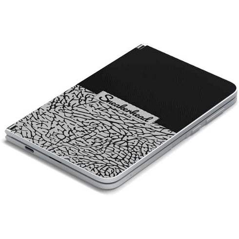 Elephant Print Sneakerhead Black Surface Duo Skin