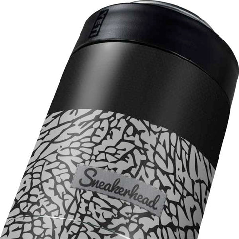 Elephant Print Sneakerhead Black Yeti Colster Can Insulator Skin