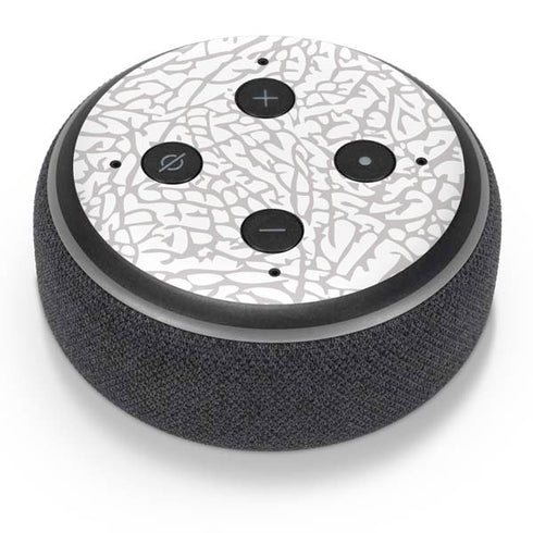 Elephant Print White Amazon Echo Dot Skin