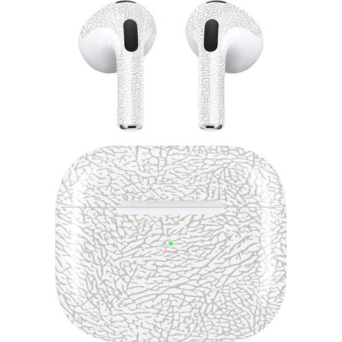 Elephant Print White Apple AirPods (3rd Gen 2021) Skin