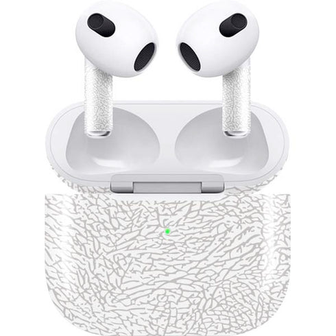 Elephant Print White Apple AirPods (3rd Gen 2021) Skin