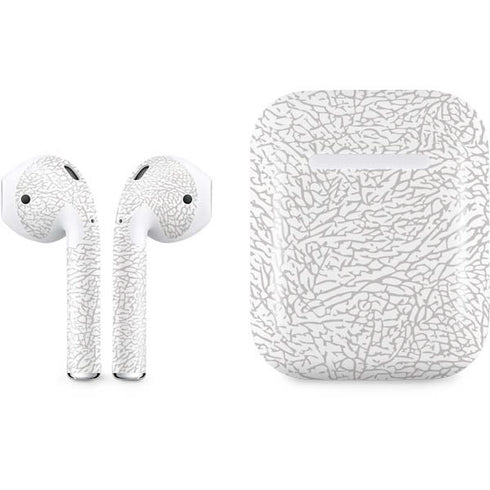 Elephant Print White Apple AirPods Skin