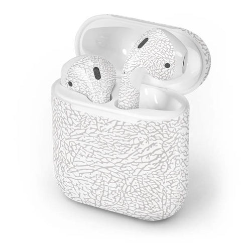 Elephant Print White Apple AirPods Skin