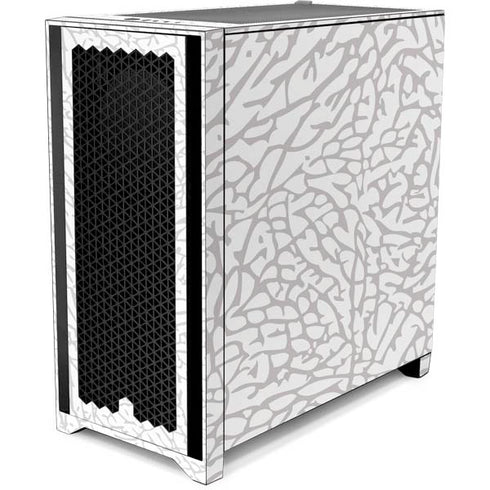 Elephant Print White Corsair 4000D Tempered Glass Mid-Tower ATX Case Skin