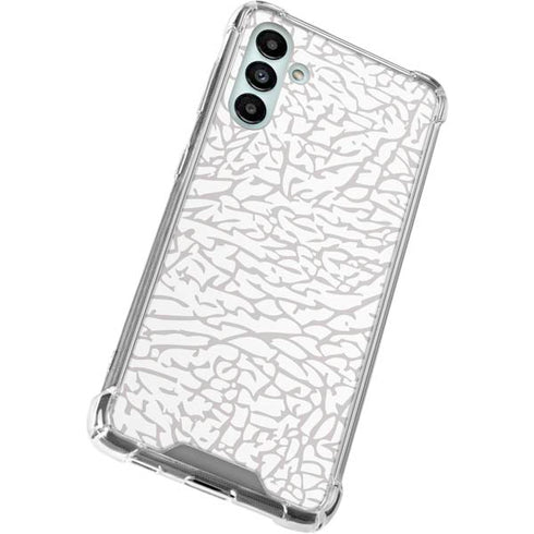 Elephant Print White Galaxy A13 5G Clear Case