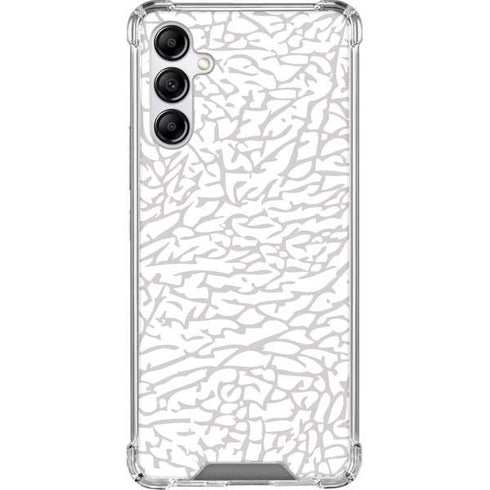 Elephant Print White Galaxy A14 5G Clear Case