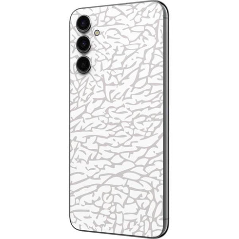 Elephant Print White Galaxy A14 5G Skin