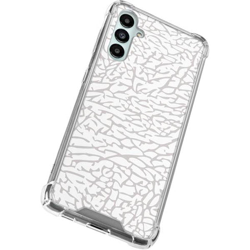 Elephant Print White Galaxy A15 5G Clear Case