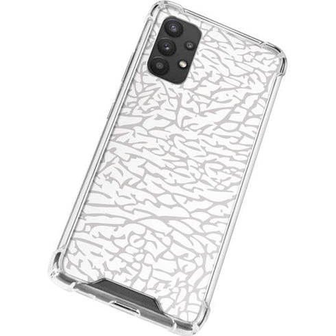 Elephant Print White Galaxy A32 5G Clear Case