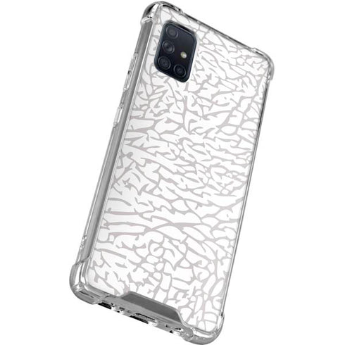 Elephant Print White Galaxy A51 5G Clear Case