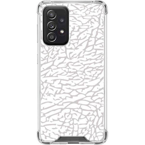 Elephant Print White Galaxy A52 5G Clear Case