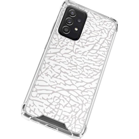 Elephant Print White Galaxy A52 5G Clear Case