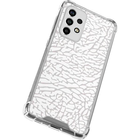 Elephant Print White Galaxy A53 5G Clear Case