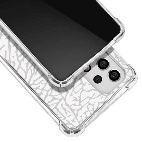 Elephant Print White Galaxy A53 5G Clear Case