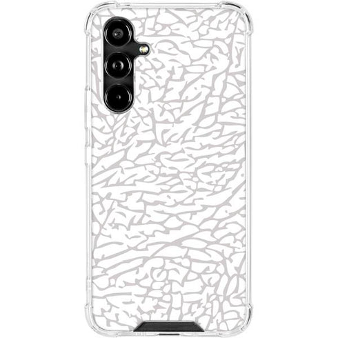 Elephant Print White Galaxy A54 5G Clear Case