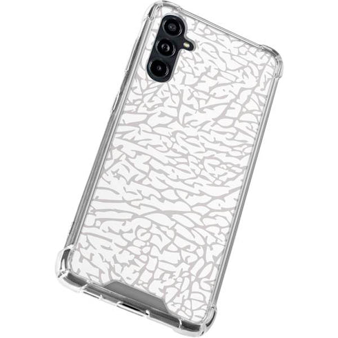 Elephant Print White Galaxy A54 5G Clear Case