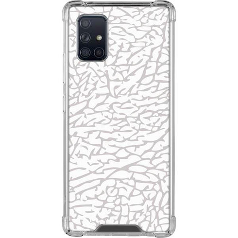 Elephant Print White Galaxy A71 5G Clear Case