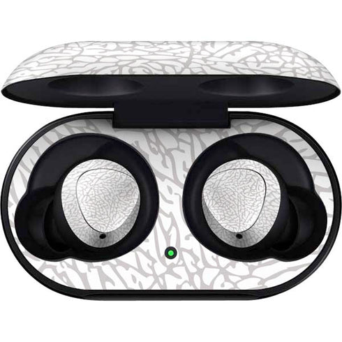 Elephant Print White Galaxy Buds Skin