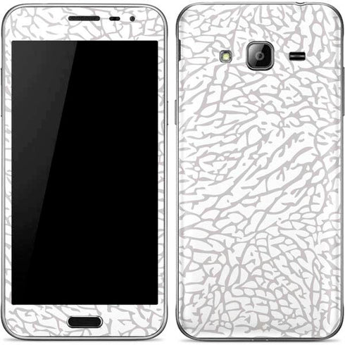 Elephant Print White Galaxy J3 Skin