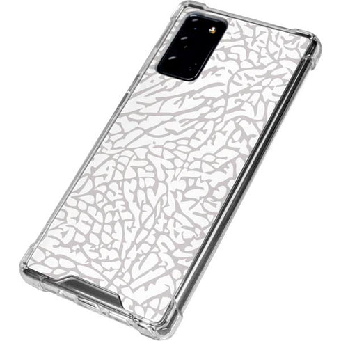 Elephant Print White Galaxy Note20 5G Clear Case