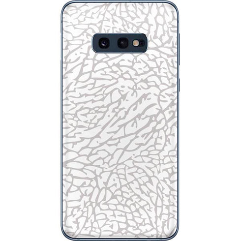 Elephant Print White Galaxy S10e Skin