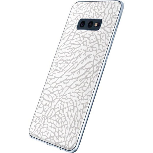 Elephant Print White Galaxy S10e Skin