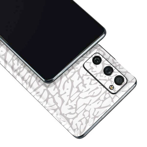 Elephant Print White Galaxy S20 Fan Edition Skin