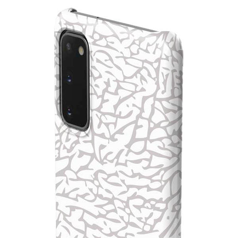Elephant Print White Galaxy S20 Lite Case