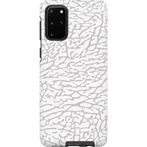 Elephant Print White Galaxy S20 Plus Pro Case