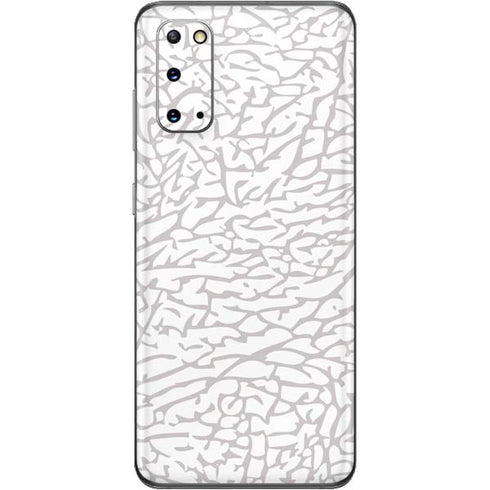 Elephant Print White Galaxy S20 Skin
