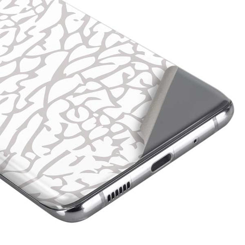 Elephant Print White Galaxy S20 Skin