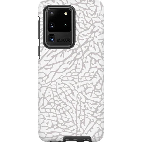 Elephant Print White Galaxy S20 Ultra 5G Pro Case