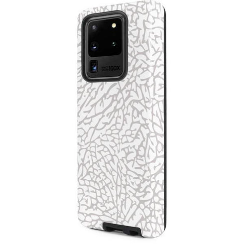 Elephant Print White Galaxy S20 Ultra 5G Pro Case