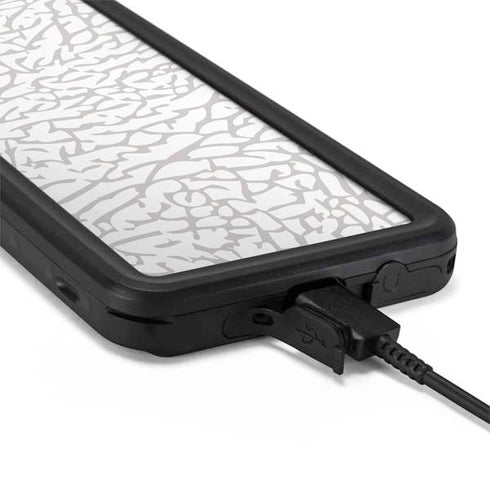 Elephant Print White Galaxy S20 Waterproof Case