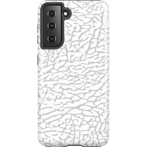 Elephant Print White Galaxy S21 5G Pro Case