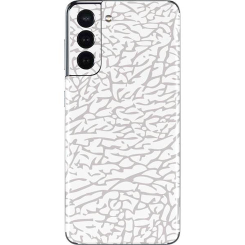 Elephant Print White Galaxy S21 5G Skin
