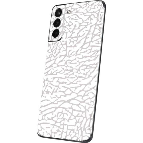 Elephant Print White Galaxy S21 5G Skin
