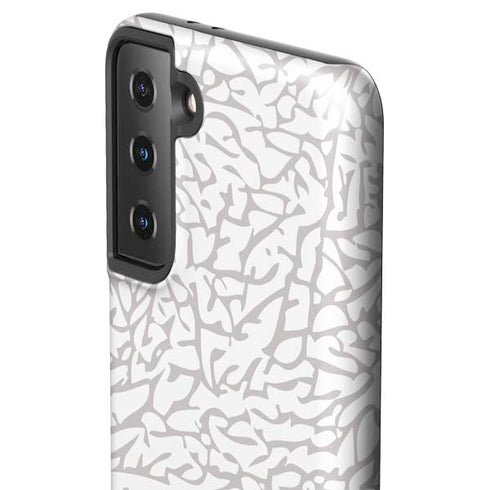 Elephant Print White Galaxy S21 FE Pro Case