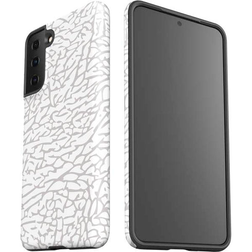 Elephant Print White Galaxy S21 FE Pro Case