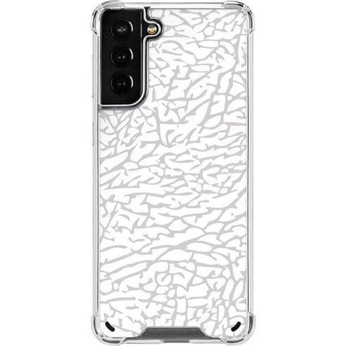Elephant Print White Galaxy S21 Plus 5G Clear Case
