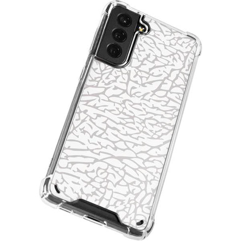 Elephant Print White Galaxy S21 Plus 5G Clear Case
